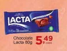 Rossi Supermercado Chocolate Lacta 80g oferta