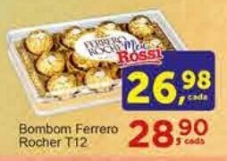 Rossi Supermercado Bombom Ferrero Rocher T12 oferta