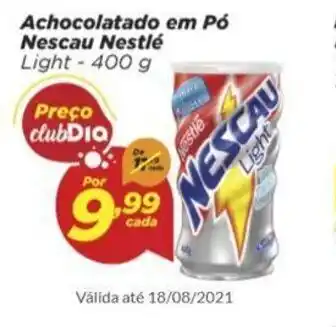 Dia Achocolatado em po Nescau Nestle 400g oferta