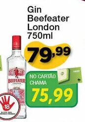 Chama Supermercados Gin Beefeater London 750ml oferta