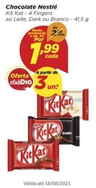 Dia Chocolate Nestle 41.5g oferta