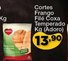 Cortes Frango Filé Coxa Temperado Kg (Adoro)