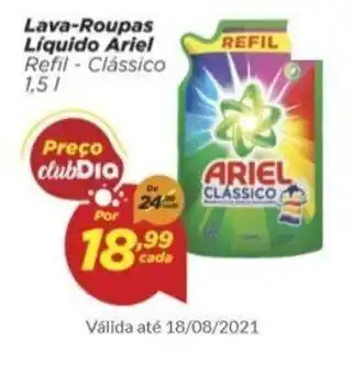 Dia Lava roupas Liquido Ariel 1.5L oferta