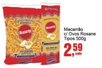 Negreiros Macarrão c/ Ovos Rosane Tipos 500g oferta