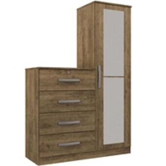 Benoit Cômoda genialflex 645 1 porta 4 gavetas com espelho oferta