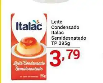 X Supermercados Leite Condensado Italac Semidesnatado Tp 395g oferta