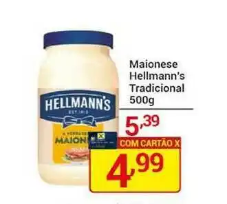 X Supermercados Maionese Hellmann's Tradicional 500g oferta