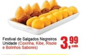Negreiros Festival de Salgados Negreiros Unidade (Coxinha, Kibe, Risole e Bolinhos Sabores) oferta