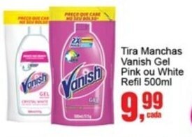 Negreiros Tira Manchas Vanish Gel Pink ou White Refil 500ml oferta