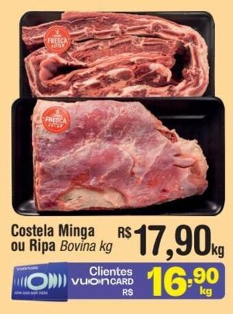 Fort Atacadista Costela Minga ou Ripa Bovina kg oferta