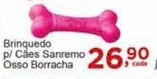 Rossi Supermercado Brinquedo p/ Cães Sanremo Osso Borracha oferta