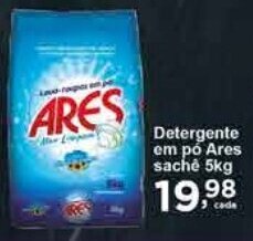 Rossi Supermercado Detergente em pó Ares sachê 5kg oferta