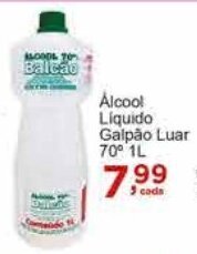 Rossi Supermercado Álcool Liquido Galpão Luar 70⁰ 1L oferta