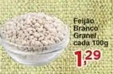 Rossi Supermercado Feijão Branco Granel cada 100g oferta
