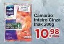 Rossi Supermercado Camarão Inteiro Cinza Inak 200g oferta