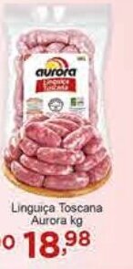Rossi Supermercado Linguiça Toscana Aurora kg oferta