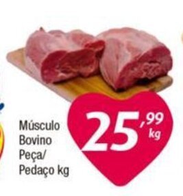 Supermercados Intercontinental Músculo Bovino Peça/ Pedaço kg oferta