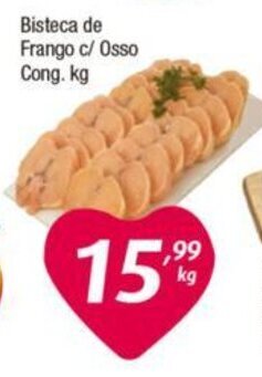 Supermercados Intercontinental Bisteca de Frango c/ Osso Cong. kg oferta