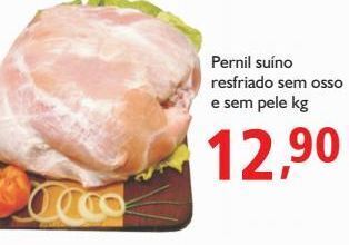 Pernil suíno resfriado sem osso e sem pele kg