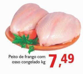 Supermercados ABC Peito de frango com osso congelado kg oferta
