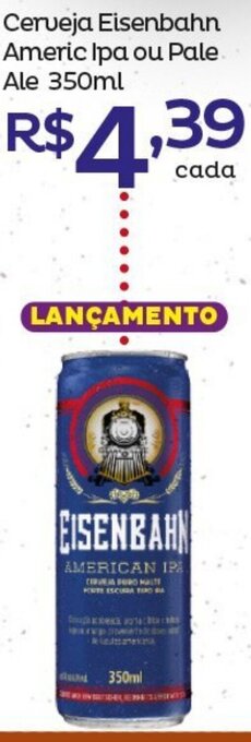 Super Lagoa Cerveja Eisenbahn American Ipa ouPale Ale 350ml oferta