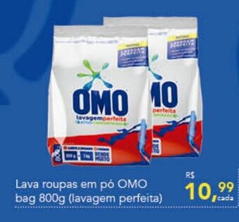 Cometa Supermercados Lava roupas em pó OMO bag 800g (lavagem perfeita) oferta