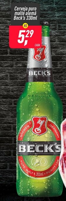 Frangolândia Cerveja puro Malte Alema Beck's 330ml oferta