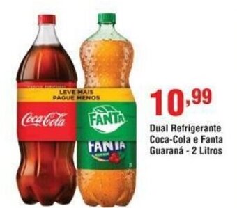 Veran Supermercados Dual Refrigerante Coca Cola e Fanta Guarana 2L oferta