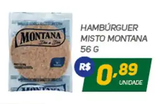Brasil Atacadista HAMBÚRGUER MISTO MONTANA 56g oferta