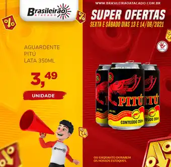 Aguardente Pitu Lata 350ml