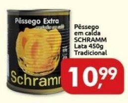 Supermercados Nori Pêssego em calda SCHRAMM Lata 450g Tradicional oferta