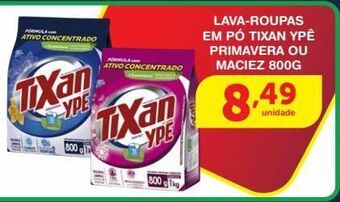 Roldão Lava roupas em pó tixan ypê 800g oferta