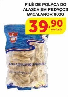 Filé de polaca do alasca em pedaços bacalanor 800g