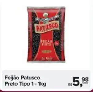 Feijão Patusco Preto Tipo 1-1kg