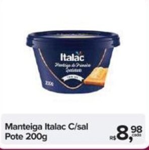 Manteiga Italac C/sal Pote 200g