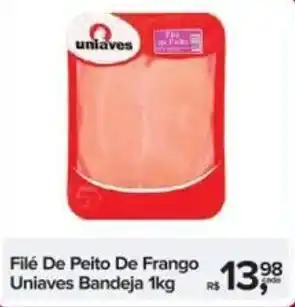 Filé De Peito De Frango Uniaves Bandeja 1kg