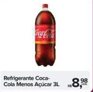 Refrigerante Coca- Cola Menos Açúcar 3L