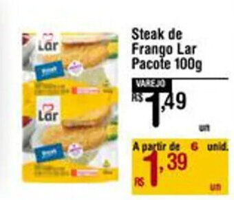 Steak de Frango Lar Pacote 100g