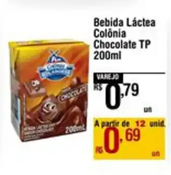 Max Atacadista Bebida Láctea Colônia Chocolate TP 200ml oferta