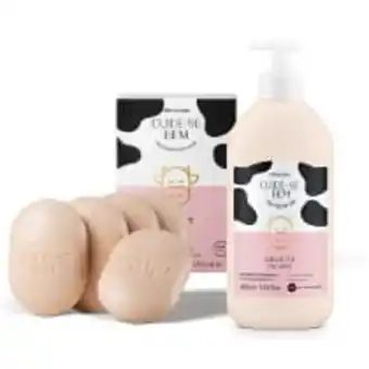 O Boticário Combo dia das mães cuide-se bem deleite: loção corporal 400ml + sabonete em barra 5x80g oferta