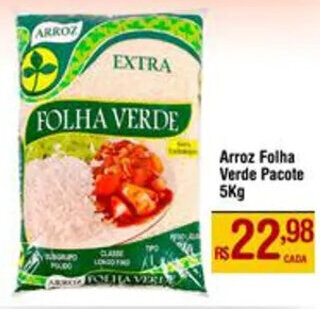 Arroz Folha Verde Pacote 5Kg