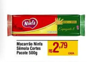 Macarrão Ninfa Sêmola Cortes Pacote 500g