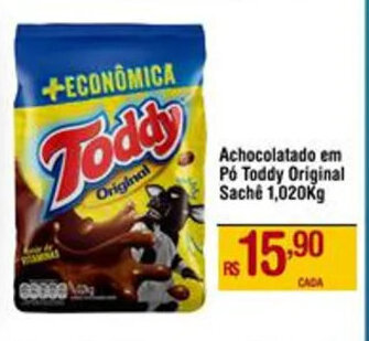 Max Atacadista Achocolatado em Pó Toddy Original Sache 1,020Kg oferta