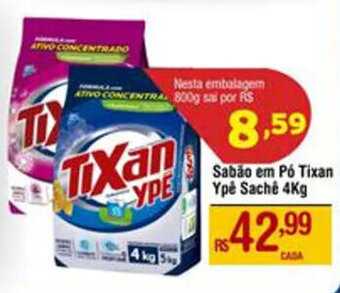 Max Atacadista Sabão em Pó Tixan Ypê Sachê 4Kg oferta