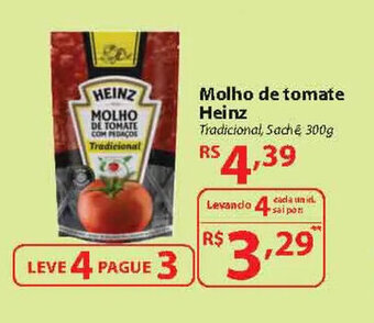 Molho de tomate Heinz Tradicional, Saché 300g