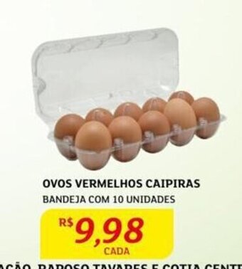 Assaí Atacadista OVOS VERMELHOS CAIPIRAS BANDEJA COM 10 UNIDADES oferta