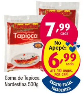 Goma de Tapioca Nordestina 500g