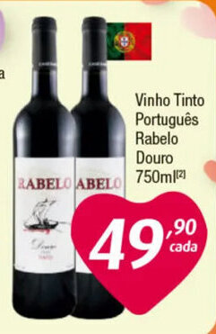 Inter Supermercados Vinho Tinto Português Rabelo Douro 750ml oferta