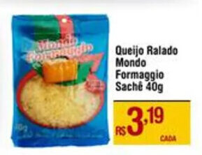 Queijo Ralado Mondo Formaggio Sache 40g