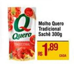 Max Atacadista Molho Quero Tradicional Sachè 300g oferta